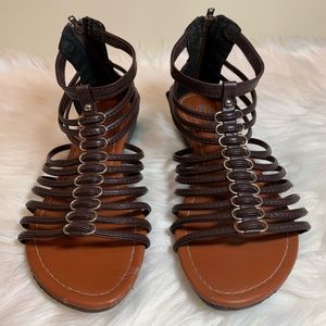 Gladiator Laced Back Zipped Sandal